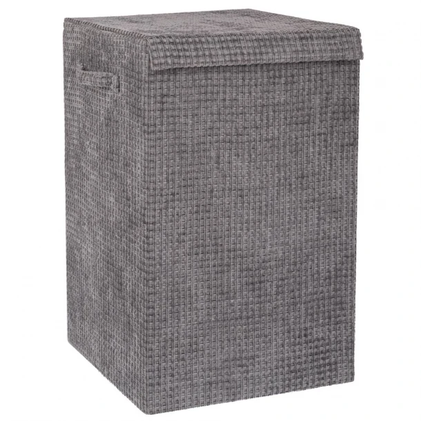 Καλάθι Απλύτων Υφασμάτινο Γκρι 35x35x55εκ. iliadis 93030