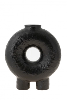 Βάζο Διακοσμητικό Κεραμικό Μαύρο 23x10x27,5εκ. Zen Collection 24.25.50188