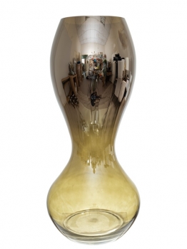 Βάζο Χειροποίητο Φυσητό Γυαλί Ασημί-Πράσινο 23x30εκ. Zen Collection 25.43.52124