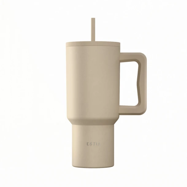 Θερμός Ανοξείδωτος Straw Tumbler XL 14,5x10x22,8εκ.-900ml Dune Save The Aegean Estia 01-41489