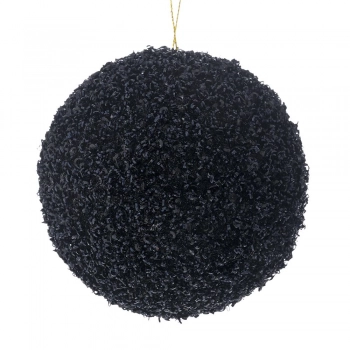 Χριστουγεννιάτικη Μπάλα Polyfoam Μαύρη Glitter 12εκ. iliadis 83527