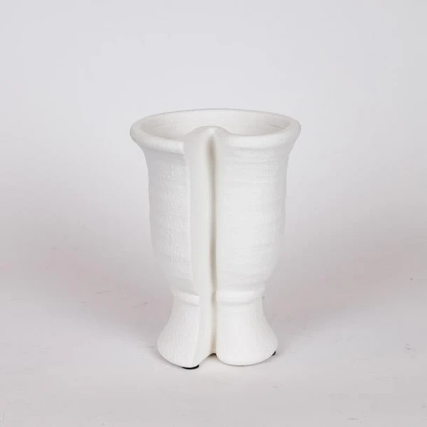 Βάζο Κεραμικό Κρεμ 15x13x21εκ. ESTHETI 819-00515