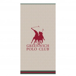 Πετσέτα Θαλάσσης Βαμβακερή 90x180εκ. Essential 5225 Red-Taupe Greenwich Polo Club