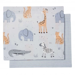 Σετ Σεντόνια Βαμβακερά Λίκνου 70x120εκ. Essential 8867 Green-Grey Greenwich Polo Club