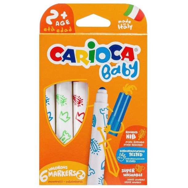 Μαρκαδόροι Νηπίων Σετ 6τμχ Baby Carioca 60-814