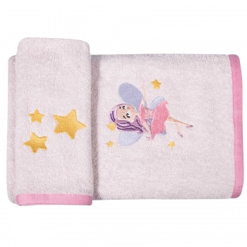 Σετ Πετσέτες 2τμχ Βαμβακερές Με Κέντημα Essential 8868 Pink Greenwich Polo Club