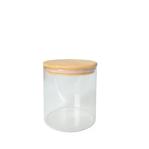 Δοχείο Κουζίνας Γυάλινο Με Καπάκι Bamboo 650ml-10x12,7εκ. Borosilicate DOP211K6