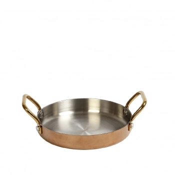 Σκεύος Σερβιρίσματος-Σαγανάκι Ανοξείδωτο 18/10 Με Λαβές Shiny Copper ESPIEL 21x16x3εκ./500ml FEV506