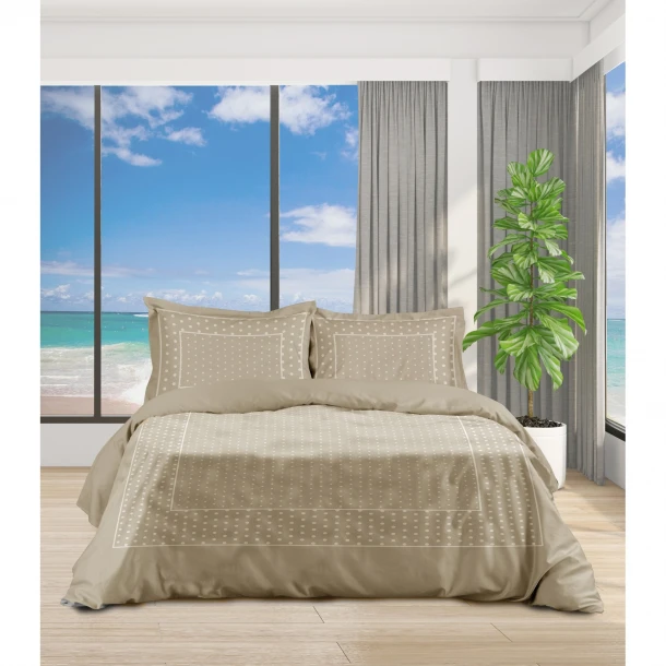 Σετ Παπλωματοθήκη Βαμβακοσατέν King 240x260εκ. Funky Makis Tselios