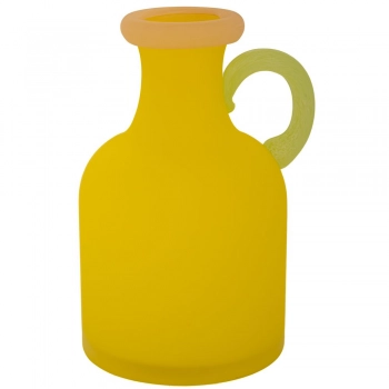 Βάζο Χειροποίητο Γυάλινο Κίτρινο 14x6x20εκ. iliadis 90116