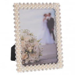 Κορνίζα Μεταλλική Κρεμ Με Πέρλες 13x18εκ. iliadis 91878