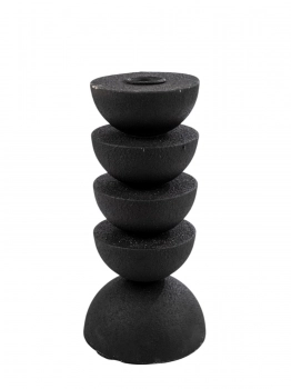 Κηροπήγιο Μεταλλικό Μαύρο 10x10x21εκ. Zen Collection 25.16.51577