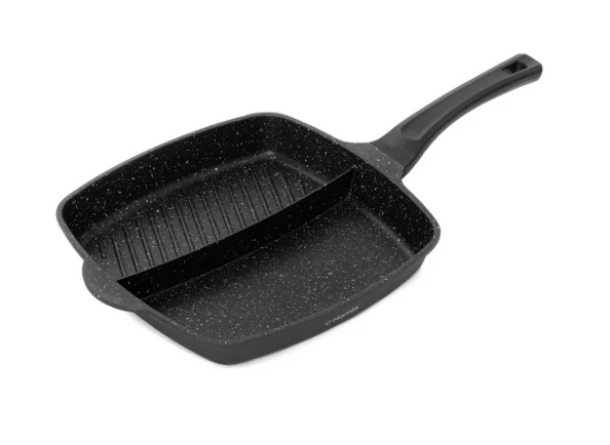 Τηγάνι Αλουμινίου Διπλό Με Χώρισμα 28εκ. Lucaso Homla 213363