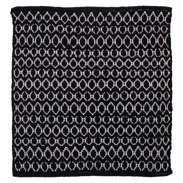 Ταπέτο Μπάνιου Αντιολισθητικό Polycotton 60x60εκ. Boho Black Sealskin 800102