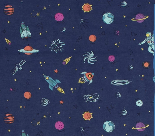 Πάνα Χασέ Βαμβακερή 80x80εκ. Space 189 Blue DimCol