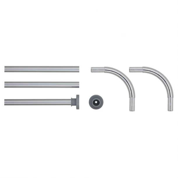 Βραχίονας Μπάνιου Γωνιακός Σετ 3τμχ Αλουμινίου Chrome 2x90εκ. Sealskin 275559018