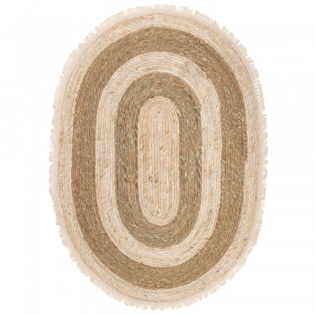 Χαλί Jute-Βαμβακερό Boho Οβάλ 80x120εκ. Καφέ-Natural iliadis 90157