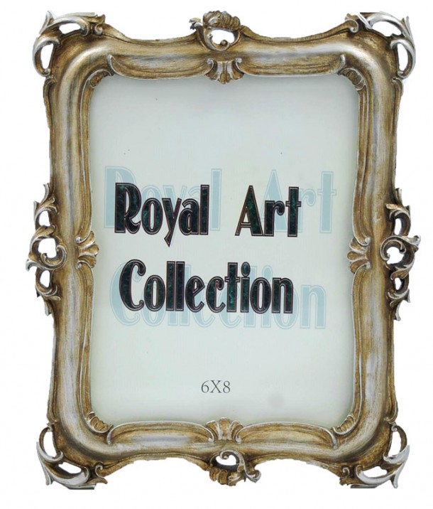 Κορνίζα Χειροποίητη Αντικέ Πολυεστερική Πατίνα Ασημί Royal Art 15x20εκ. YUA2/61/68SL