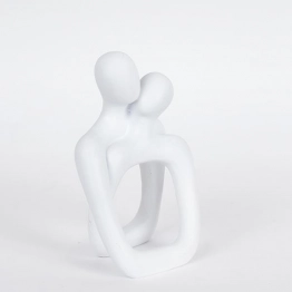 Διακοσμητικό Επιτραπέζιο Ζευγάρι Polyresin Λευκό 10,5x8x18εκ. ESTHETI 752-27166