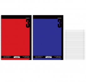 Τετράδιο Σπιράλ 3 Θεμάτων Solid Color 17x25εκ. Justnote 84-354