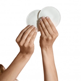 Επιθέματα Πλενόμενα Σετ 6τμχ Βαμβακερά Λευκά Carriwell CW125