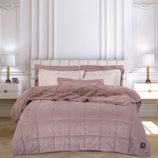 Κουβέρτα Κοτλέ Sherpa Υπέρδιπλο 220x240εκ. Essential 3479 Nude Greenwich Polo Club