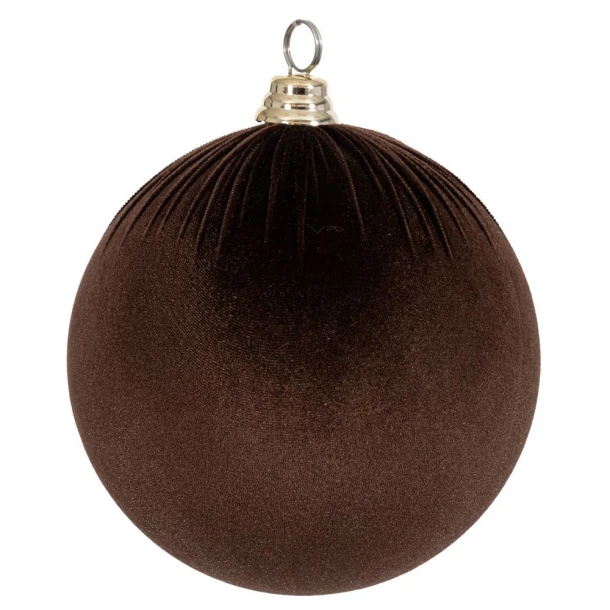 Χριστουγεννιάτικη Μπάλα Βελούδινη Καφέ 30εκ. iliadis 90625