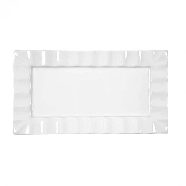 Πιατέλα Πορσελάνης Glamour Λευκή Art Et Lumiere 26x19,5x2,5εκ. 06877