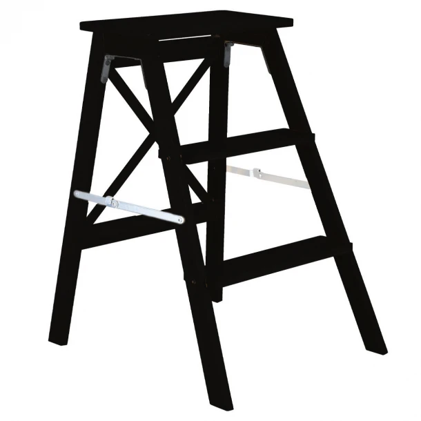 Σκαλοσκαμπώ Με 3 Σκαλιά Bamboo Black 43,5x50x63,5εκ. Essentials Estia 04-34412