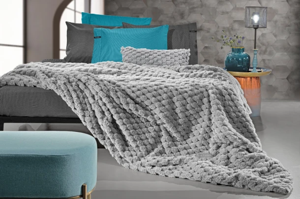 Κουβέρτα Γούνινη Art Fur King Size 260x240εκ. Elixir Silver Guy Laroche