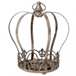 Κηροπήγιο Κορώνα Μεταλλικό Ασημί 25x22x29κ. iliadis 89329