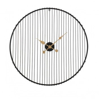 Ρολόι Τοίχου Μεταλλικό Μαύρο-Χρυσό Art Et Lumiere 80εκ. 10840