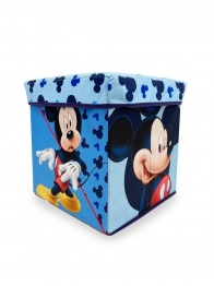 Κουτί-Σκαμπό Polyester Disney Home Mickey 14 Blue 30x30x30εκ. DimCol