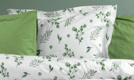 Μαξιλαροθήκη Φανελένια 50x70εκ. Εμπριμέ Μυρτώ 351 Green Dimcol