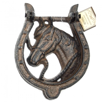 Ρόπτρο Πόρτας Άλογο Σιδερένιο Αντικέ Καφέ 12x16εκ. Royal Art CAS3/01BR