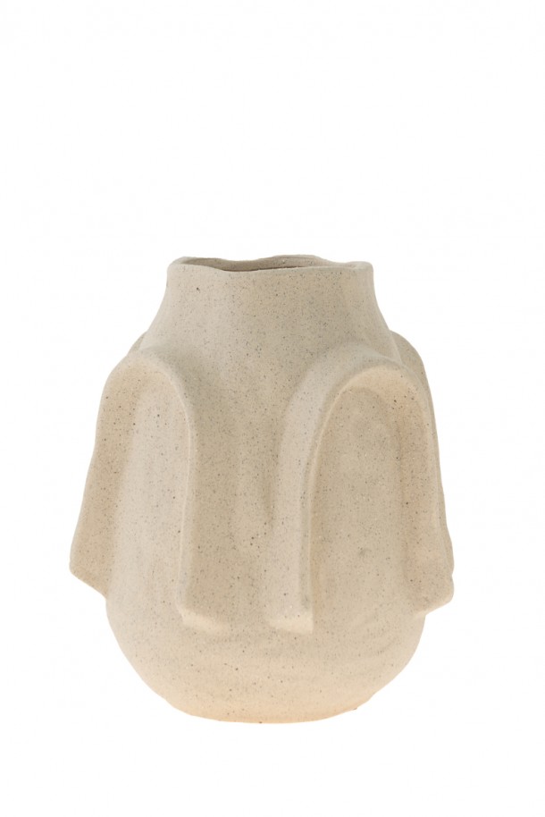 Βάζο Κεραμικό Μπεζ Matte 17,7x23,2εκ. Zen Collection 24.21.50175