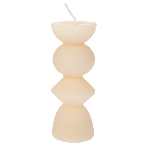 Κερί Χειροποίητο Αρωματικό Κολώνα Κρεμ 5x14εκ. iliadis 91604