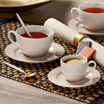 Φλυτζάνι Καφέ 110ml In-glaze Stoneware Venus Beige CRYSPO TRIO 25.091.17