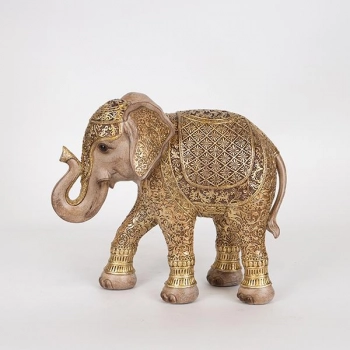 Διακοσμητικός Ελέφαντας Polyresin Χρυσός 26x11x22εκ. ESTHETI 752-11563