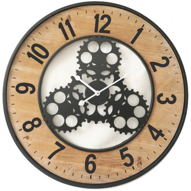 Ρολόι Τοίχου Μεταλλικό-Ξύλινο ARTELIBRE 60x4εκ. 14650029
