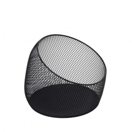 Καλάθι Μεταλλικό Στρογγυλό Μαύρο 22x22x13,5εκ. ESPIEL HOT1005