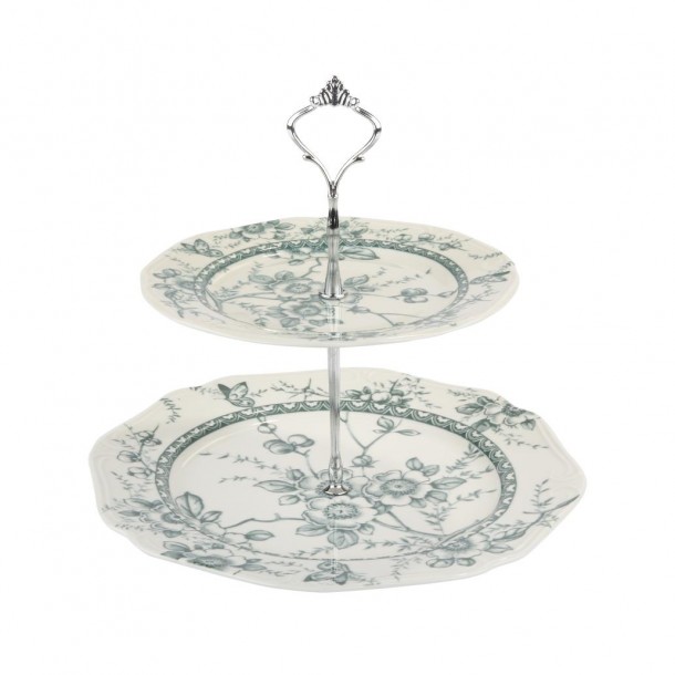 Ορντερβιέρα 2 Όροφη Πορσελάνης 27εκ.-20εκ. Tiffany Green Oriana Ferelli PR24324G11