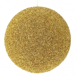 Χριστουγεννιάτικη Μπάλα Polyfoam Glitter Χρυσή 25εκ. iliadis 83553