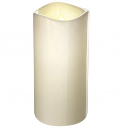 Κερί Κορμός Με Led Λευκό Θερμό 7,5x15εκ. Homie 37-490