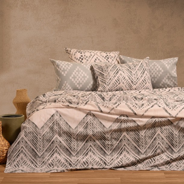 Παπλωματοθήκη Polycotton Υπέρδιπλη 225x245εκ. Barrio Grey Casual Line Melinen 20003758