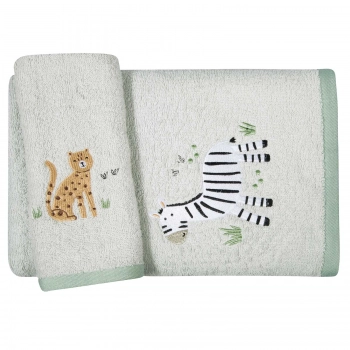 Σετ Πετσέτες 2τμχ Βαμβακερές Με Κέντημα Essential 8867 Grey Greenwich Polo Club