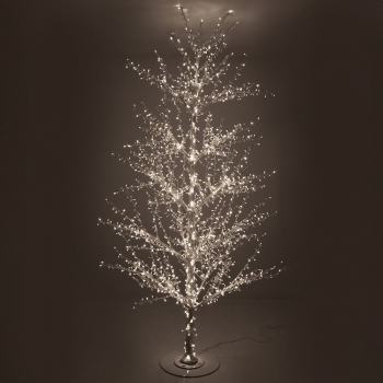 Χριστουγεννιάτικο Δέντρο Λευκό 280εκ. Φωτιζόμενο Με 1536 Λευκά Led iliadis 90827