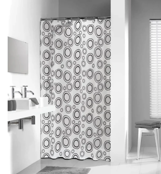 Κουρτίνα Μπάνιου Πλαστική 180x200εκ. Grey Circolo Sealskin 210781300