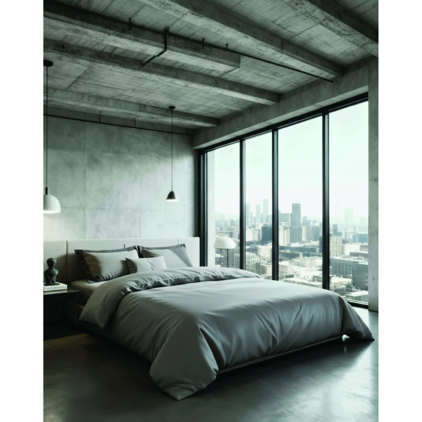 Σεντόνι Μεμονωμένο Βαμβακοσατέν King 270x290εκ. City 3 Dark Grey Makis Tselios