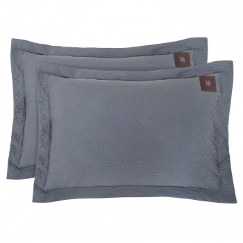 Ζεύγος Μαξιλαροθήκες Oxford Microfiber 50x70+7εκ. Essential 4449 Purple Greenwich Polo Club